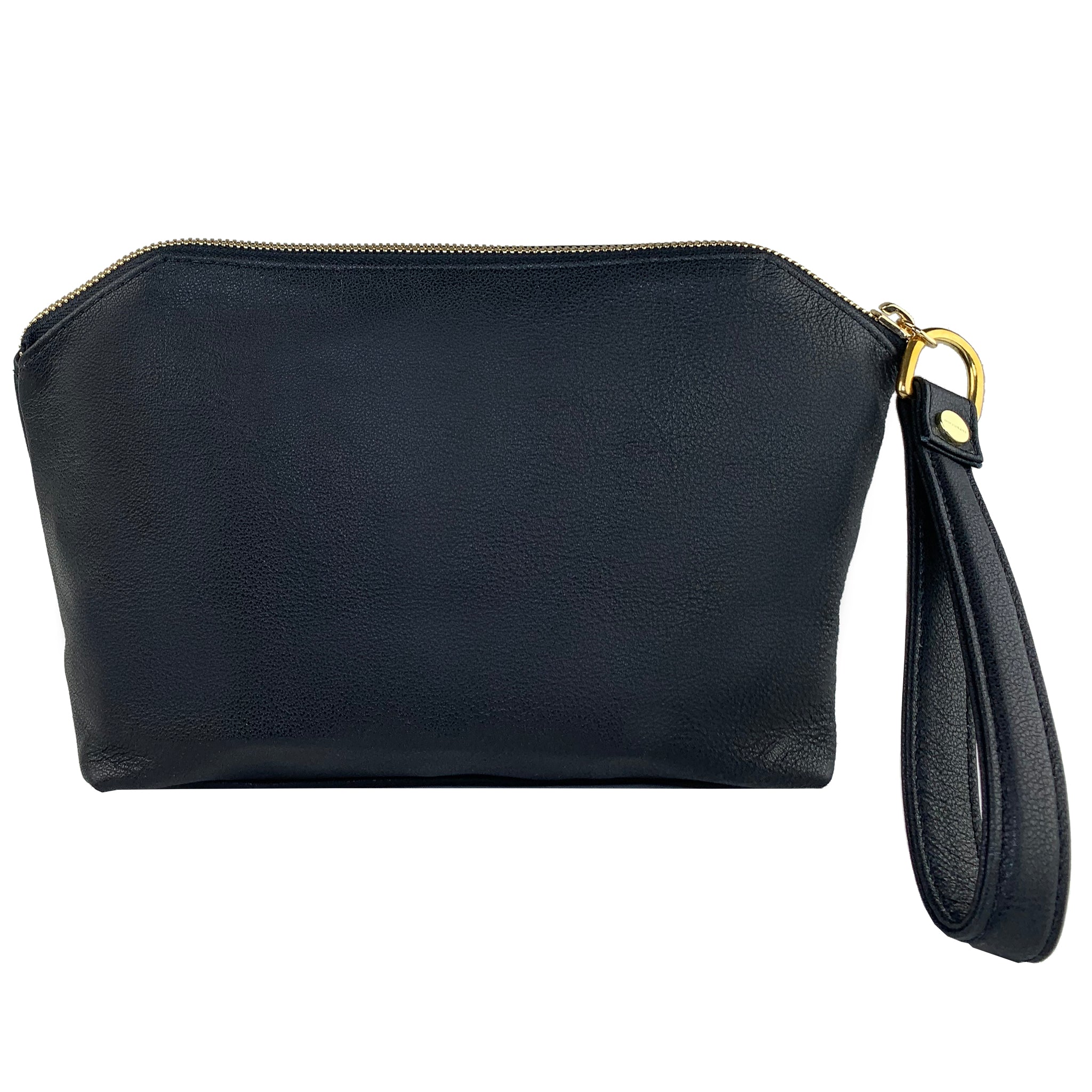 BLACK LEATHER WOMEN'S STUDDED EBEN CLUTCH